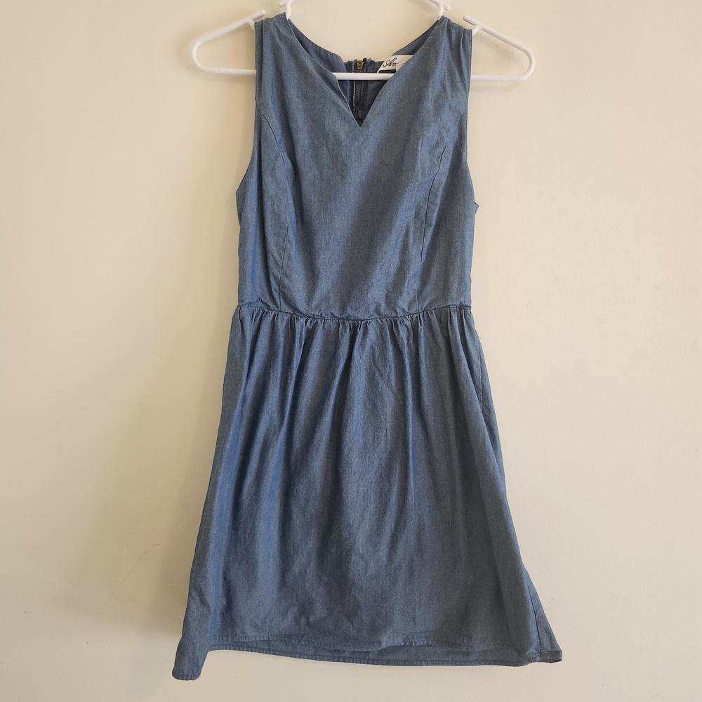 Annabella Blue Sleeveless Denim Dress for Girls
